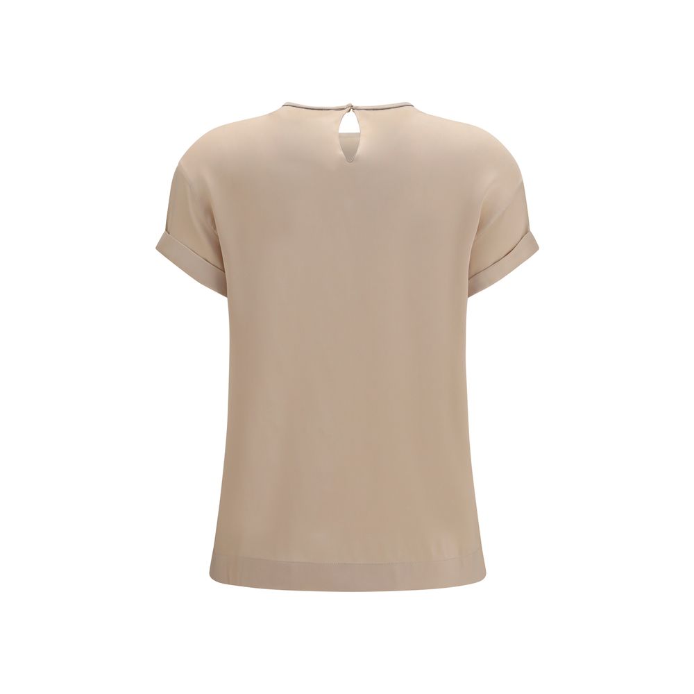 Brunello Cucinelli Beige Elastane Blouse-2