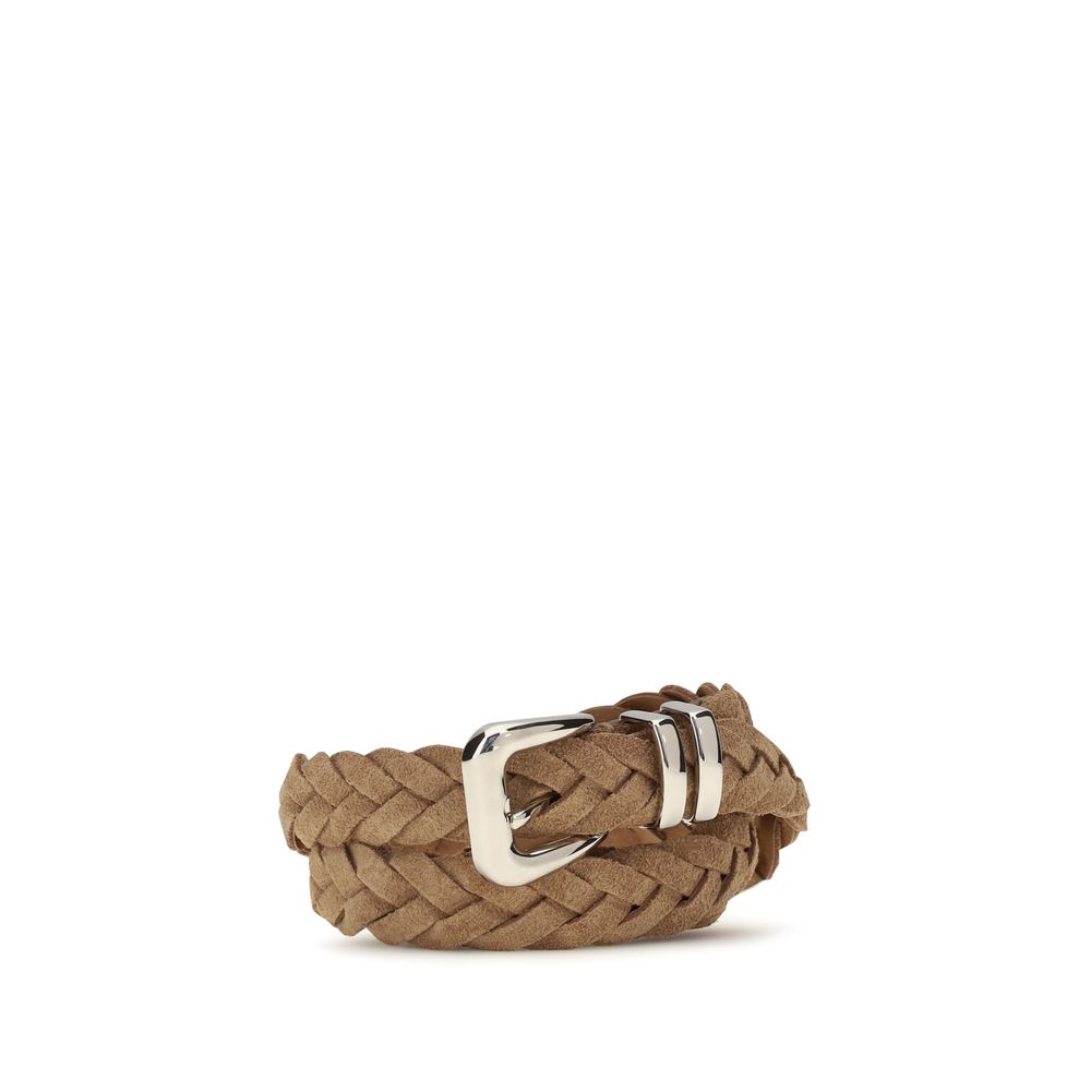 Brunello Cucinelli Beige Kalbsleder Bos Taurus Regular Gürtel-1
