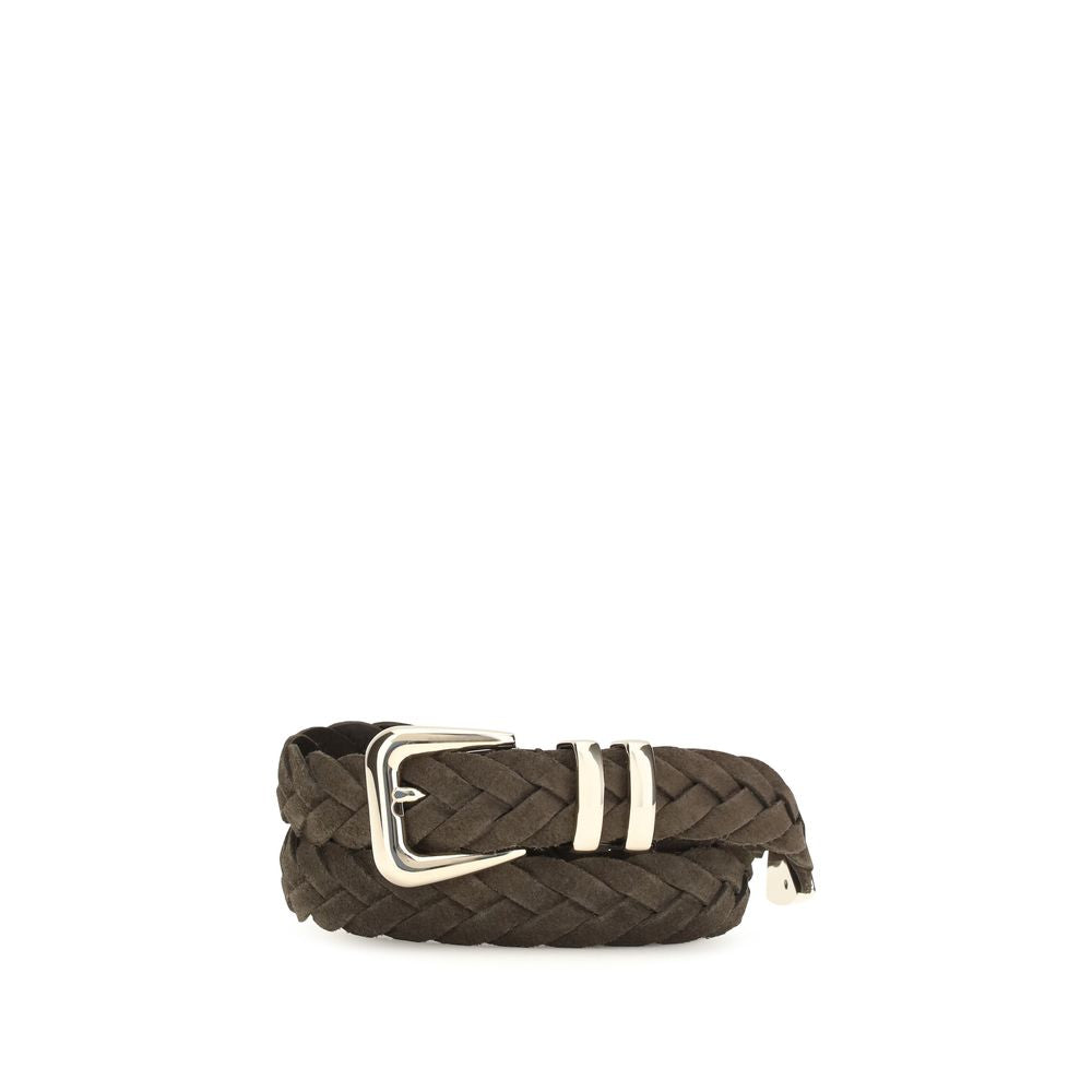 Brunello Cucinelli Brauner Kalbsleder Bos Taurus Regular Gürtel-1