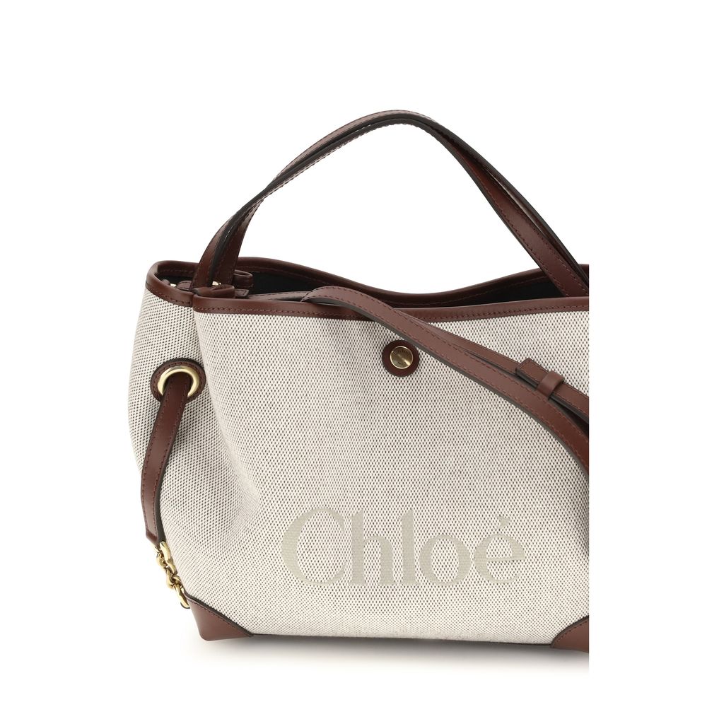 Chloé Beige Stoff-Handtasche-4