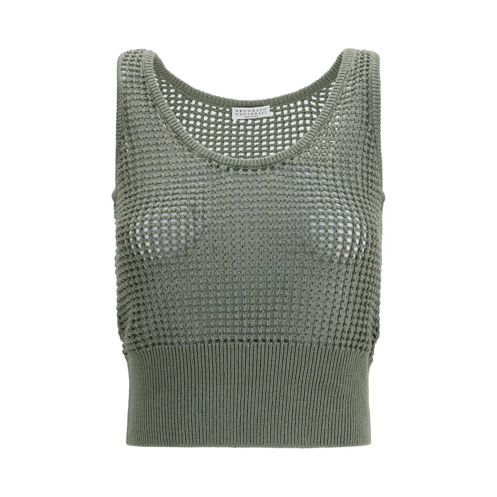 Brunello Cucinelli Zweifarbige Baumwoll-Tanktops-1
