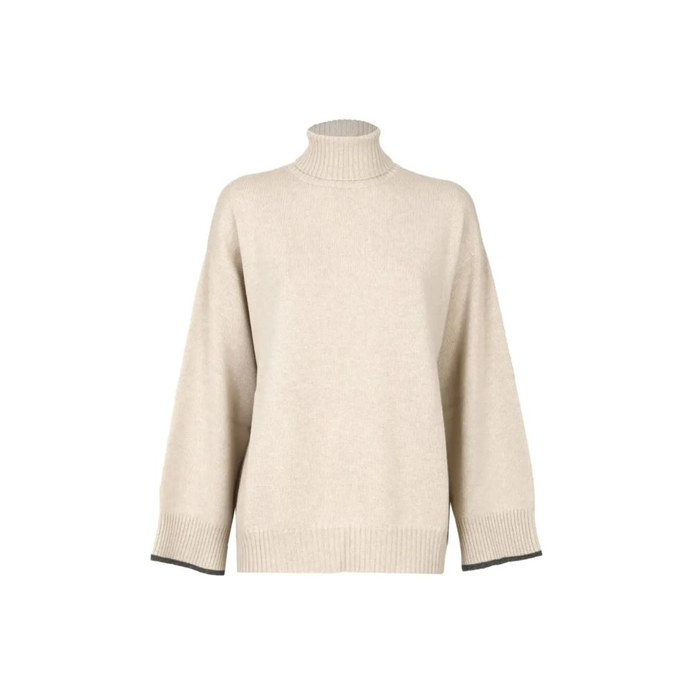 Brunello Cucinelli Beiger Kaschmirpullover-1