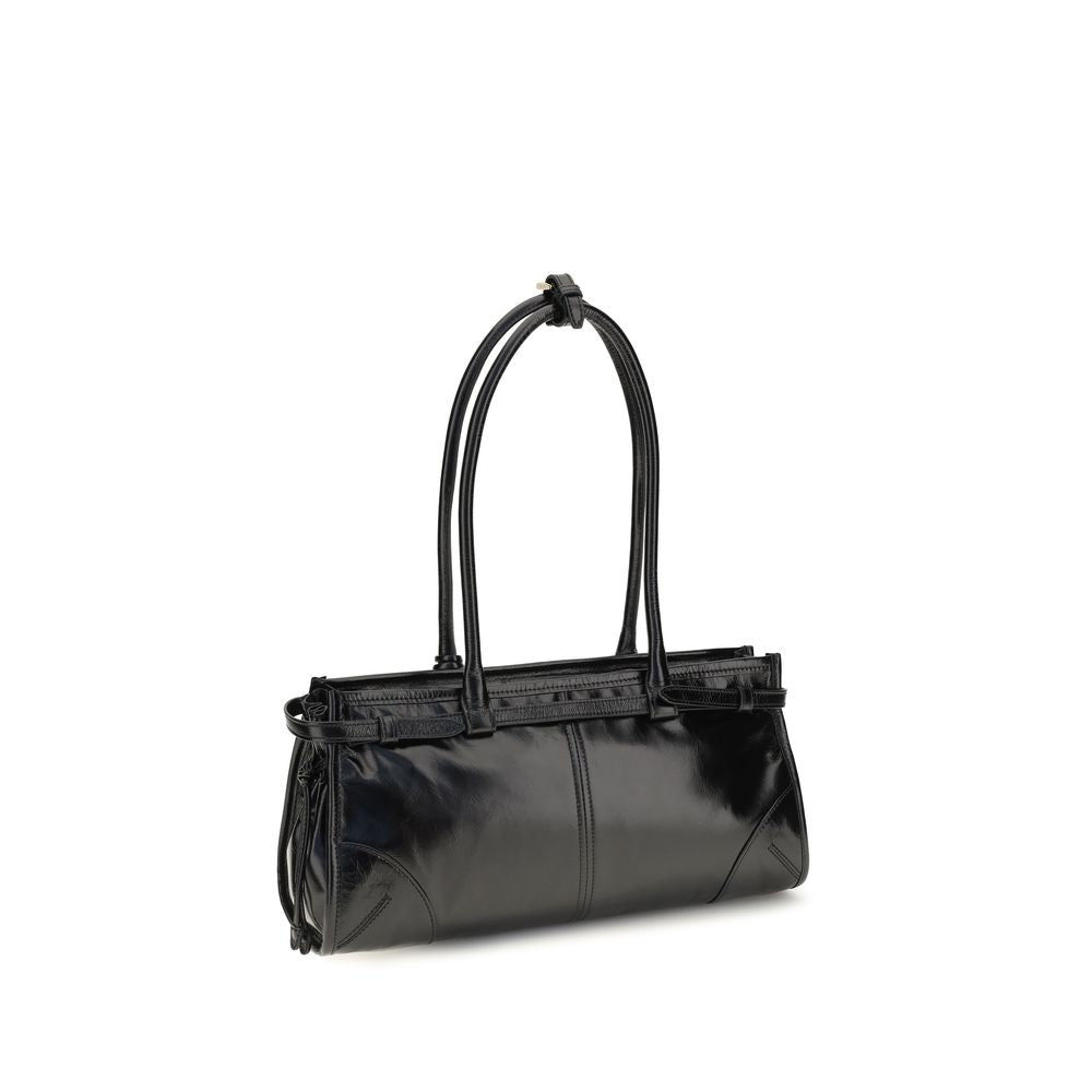 Prada Schwarze Kalbsleder Bos Taurus Handtasche-3