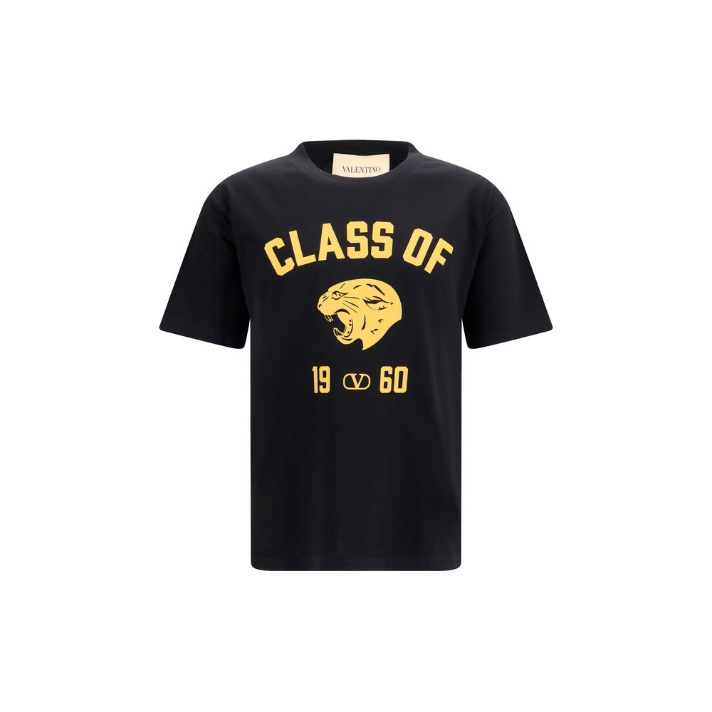 Valentino Schwarzes Baumwoll-T-Shirt-1