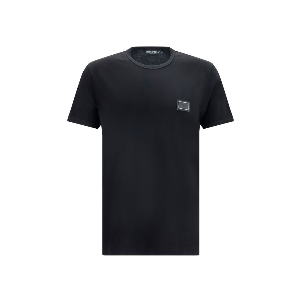 Dolce & Gabbana Schwarzes Baumwoll-T-Shirt