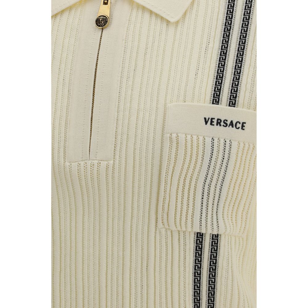 Versace Beige Cotton Polo Shirt-3