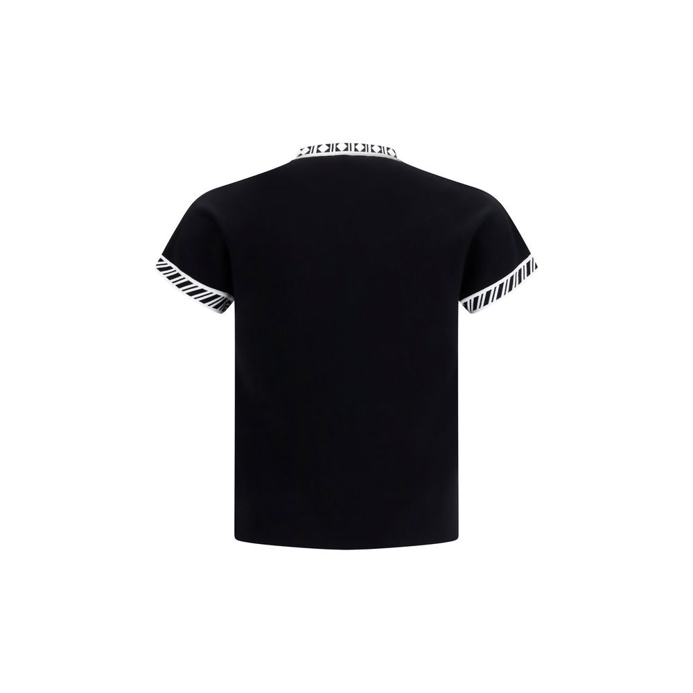 Versace Schwarzes Baumwoll-T-Shirt-2