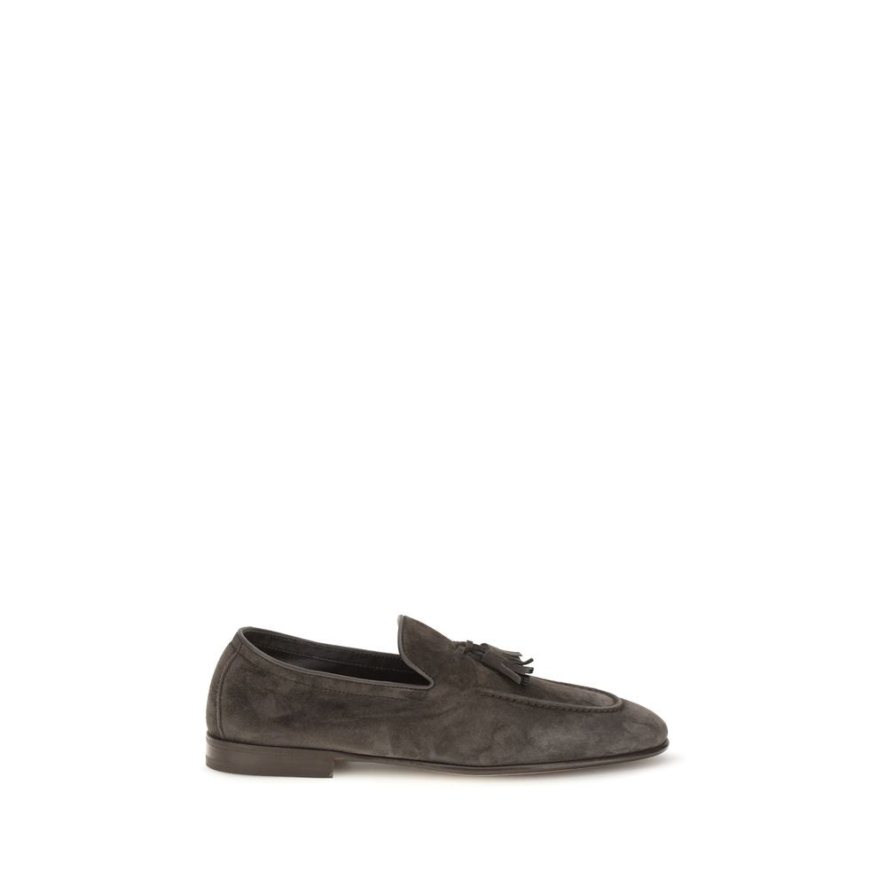 Brunello Cucinelli Beige Kalbsleder Bos Taurus Slipper-Loafer-1