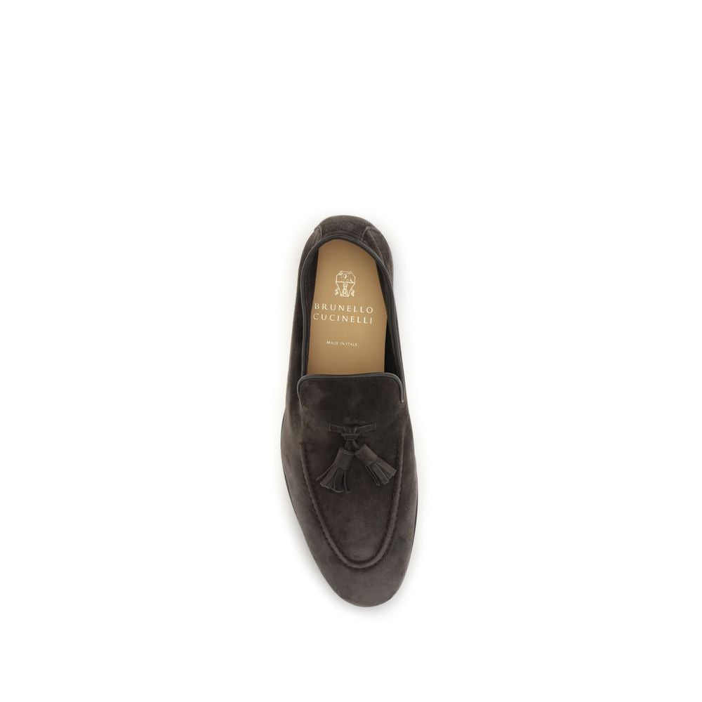 Brunello Cucinelli Beige Kalbsleder Bos Taurus Slipper-Loafer-4