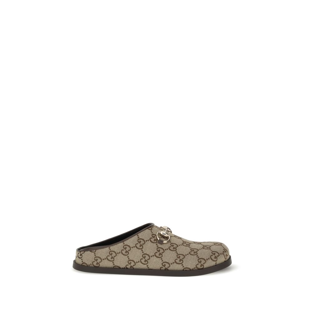 Gucci Beige Gummipantoletten-1