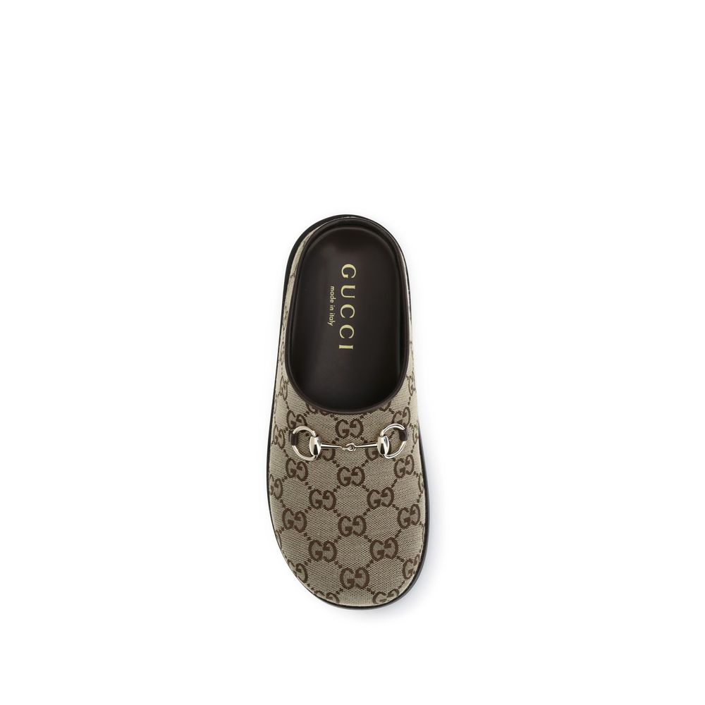 Gucci Beige Gummipantoletten-4