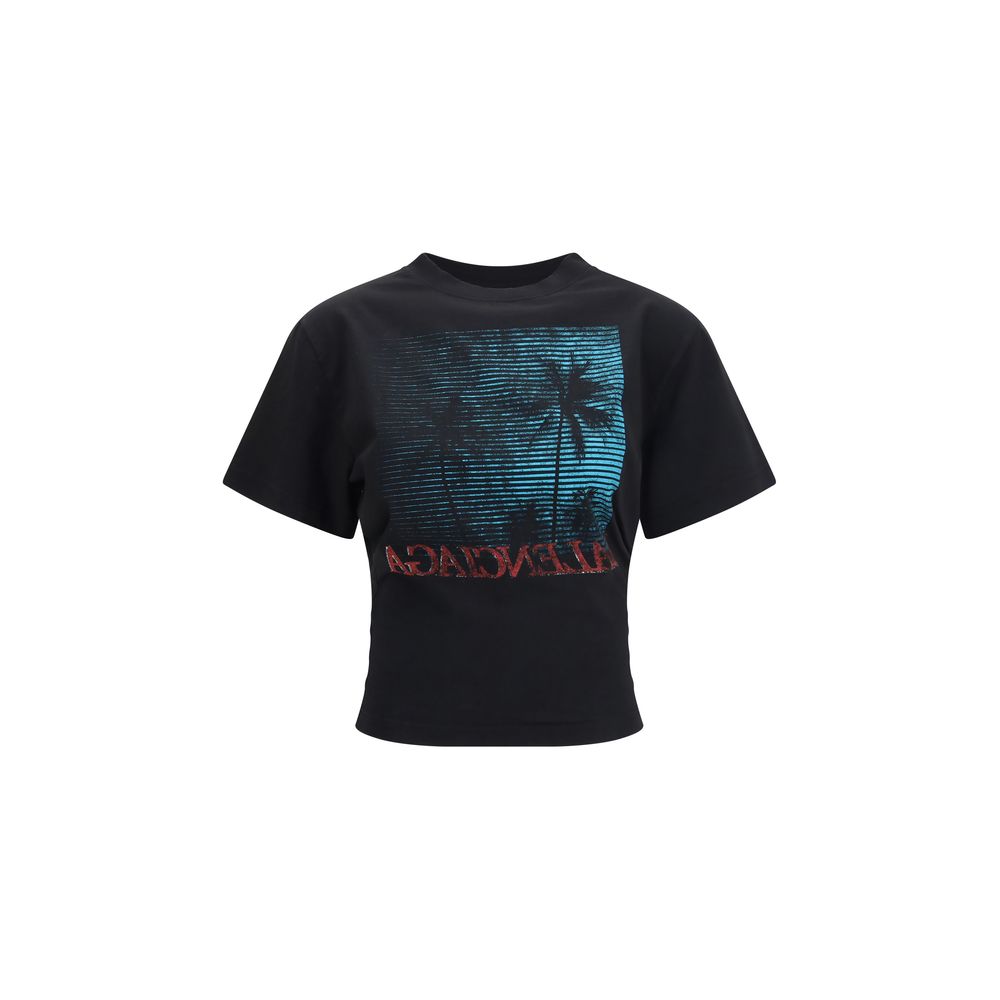 Balenciaga Schwarzes Baumwoll-T-Shirt-1