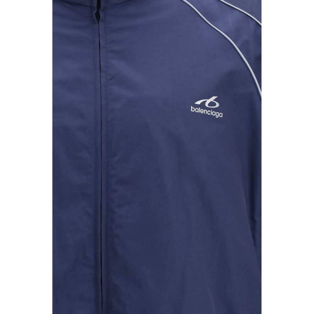 Balenciaga Blaue Baumwoll-Shell-Jacke-3