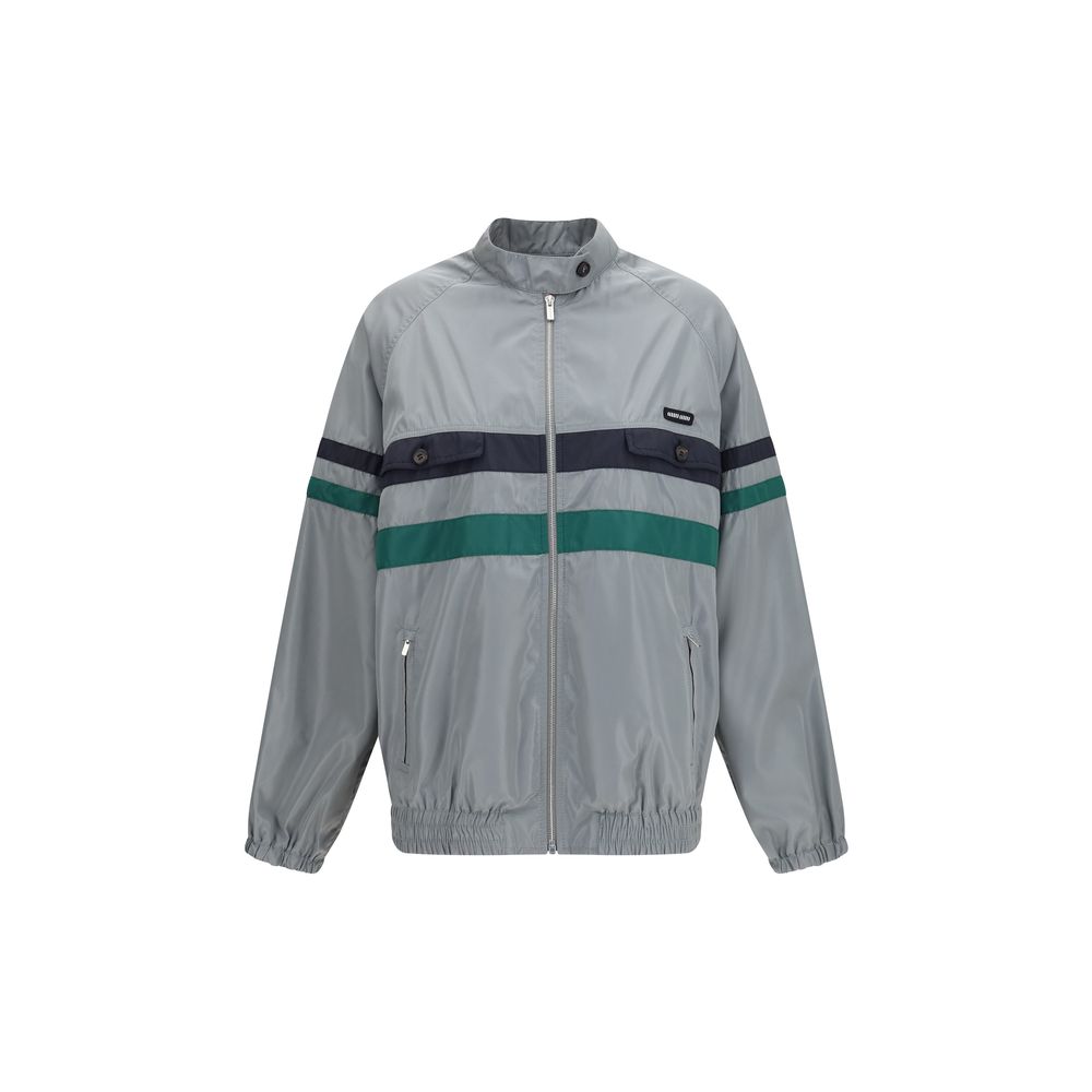 Miu Miu Graue Shell-Jacke aus Polyester-1