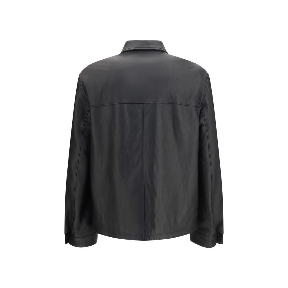 Prada Schwarze Lederjacke-2
