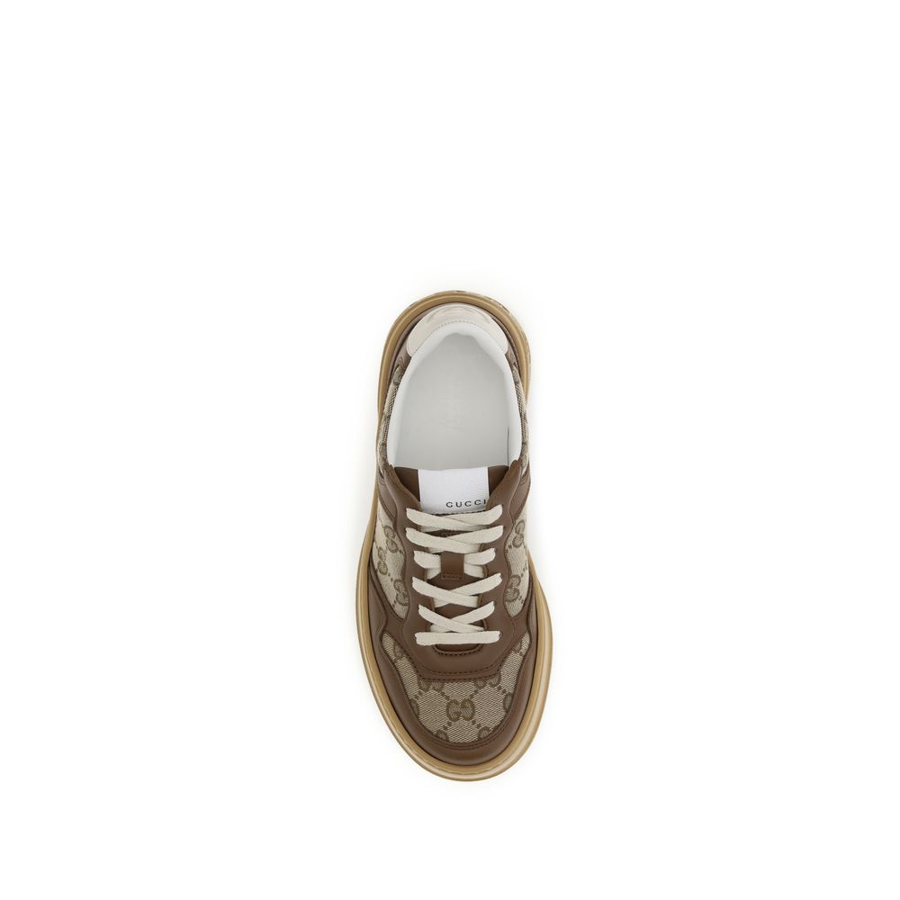 Gucci Beige Calf Leather Bos Taurus Chunky Sneakers-4