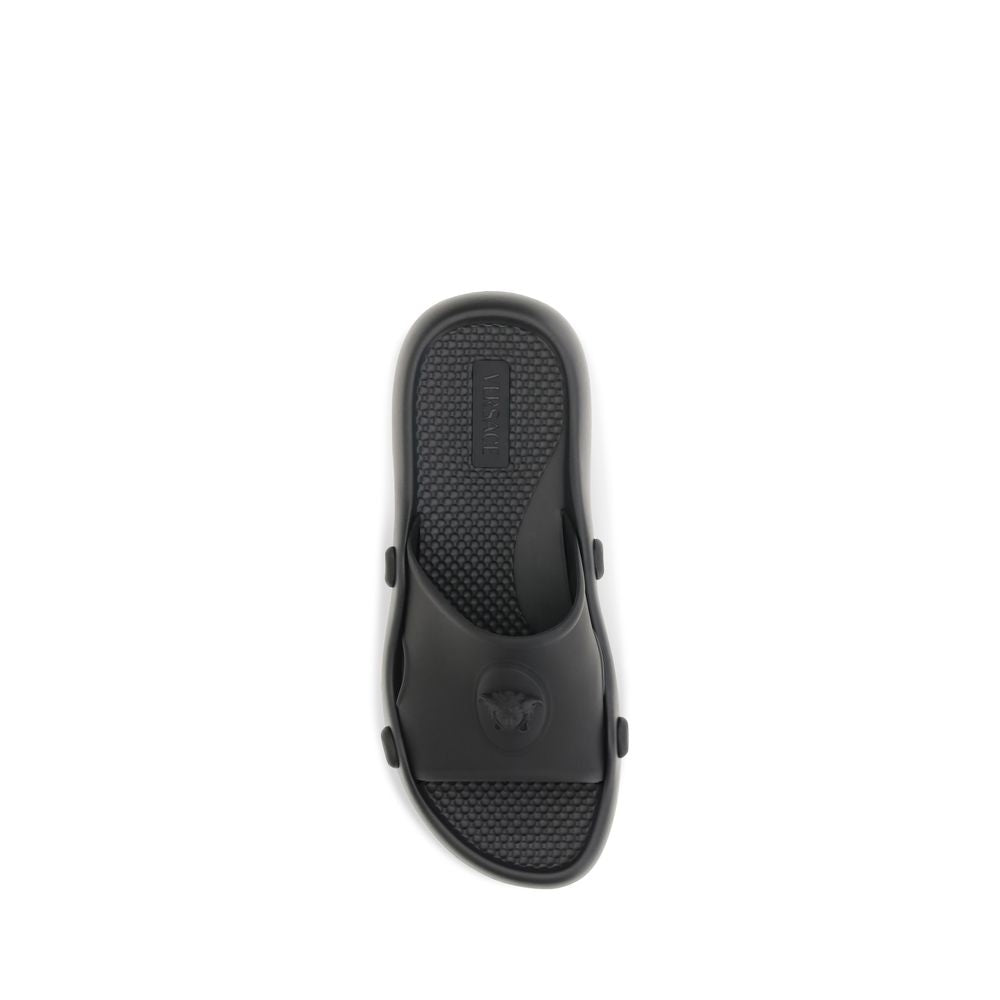 Versace Schwarze Gummisandalen-4