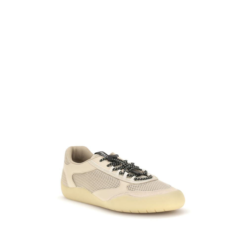 Prada Beige Calf Leather Bos Taurus Athletic Sneakers-2