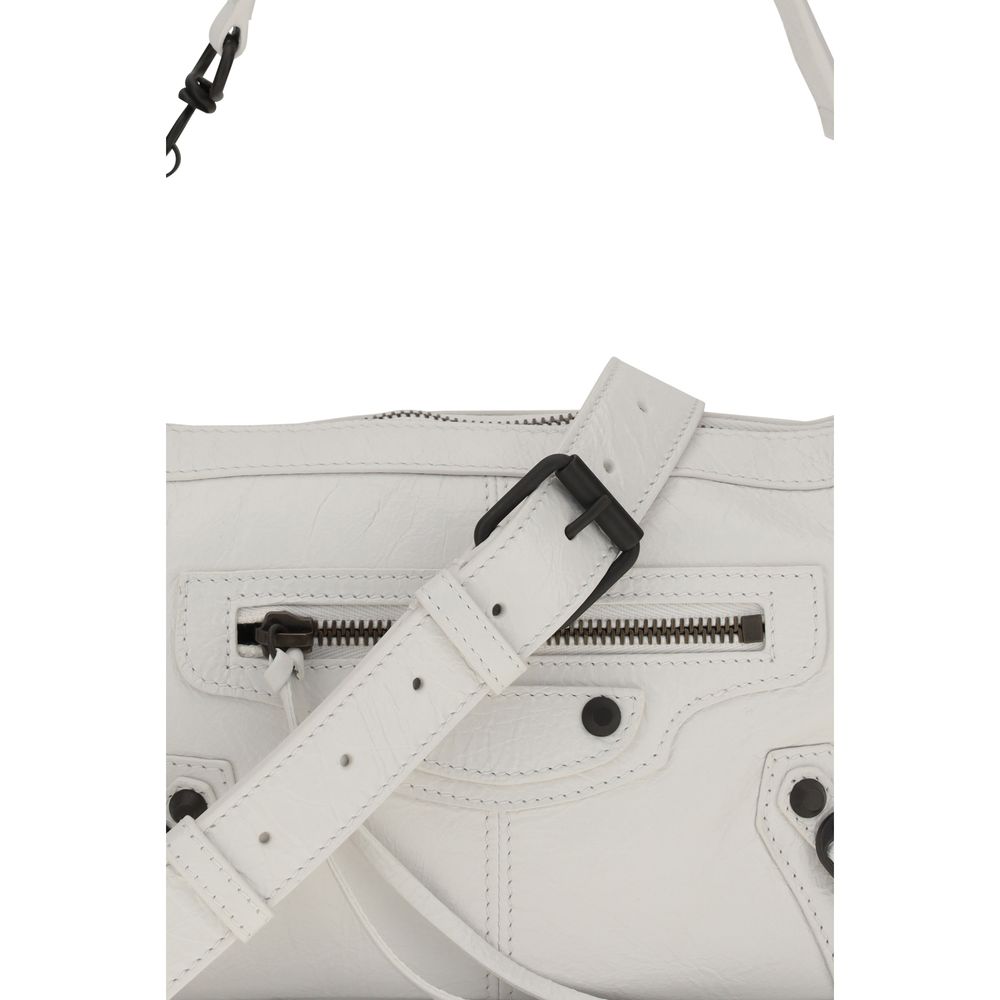 Balenciaga Weiße Kalbsleder Bos Taurus Handtasche-4