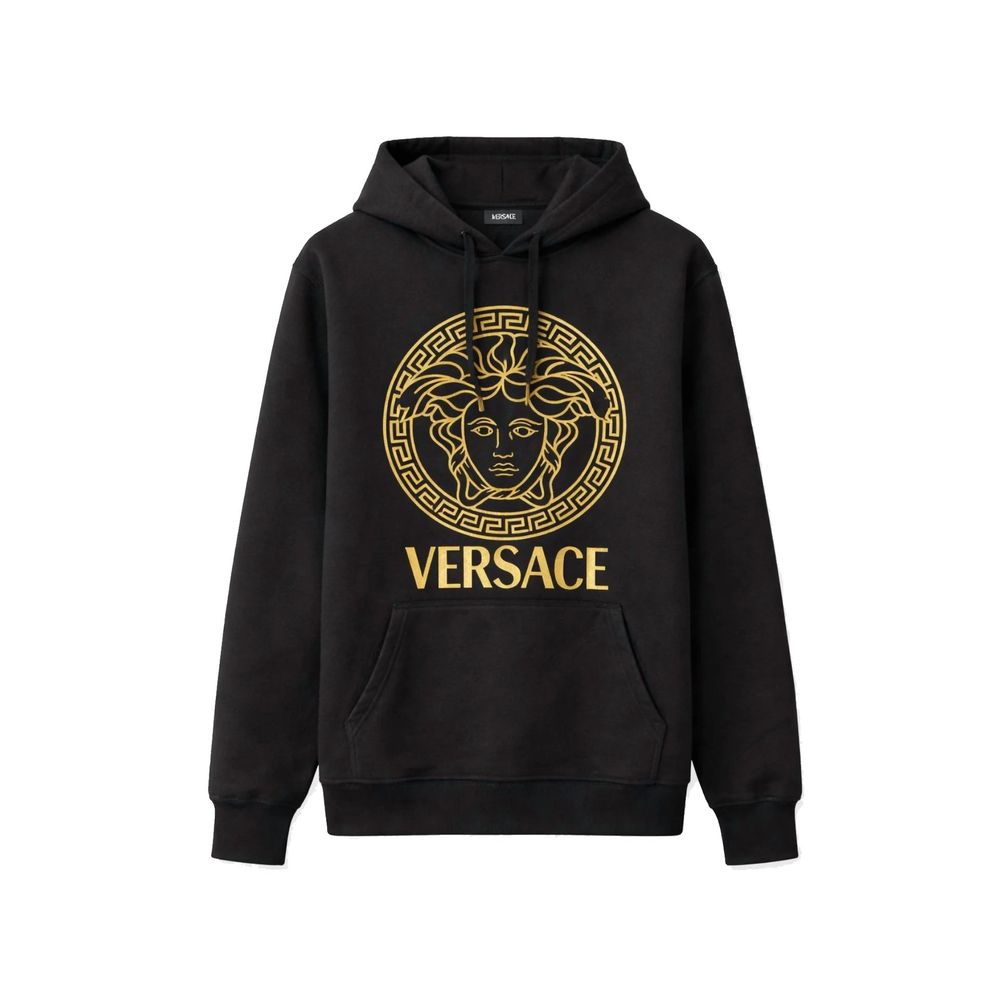 Versace Schwarzer Baumwoll-Hoodie-1