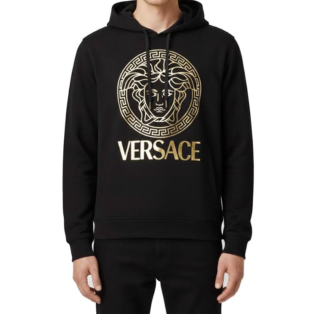 Versace Schwarzer Baumwoll-Hoodie-2