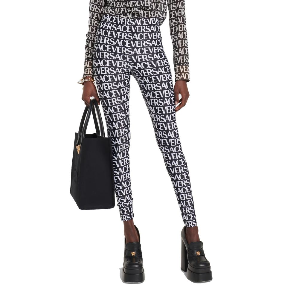 Versace Schwarze Leggings aus Elasthan-2