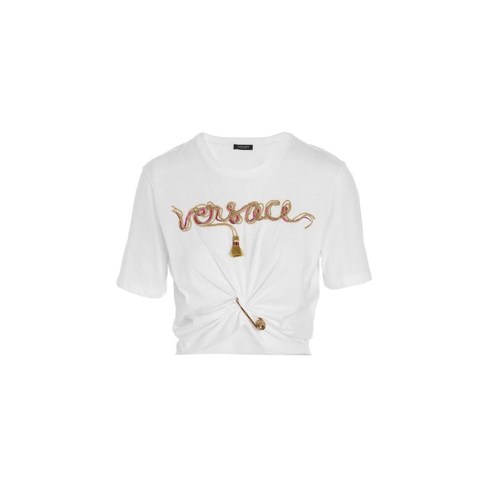 Versace Weißes Baumwoll-T-Shirt-1