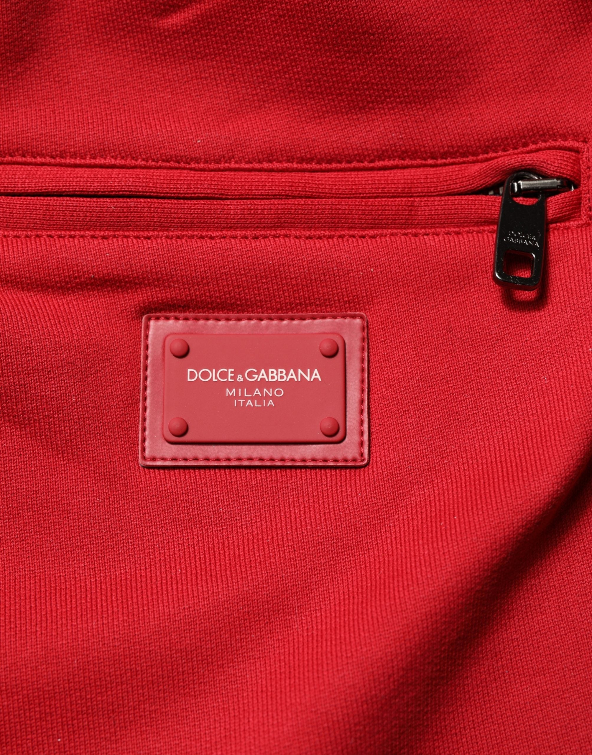 Dolce & Gabbana Rote DG Logo Baumwoll-Jogger Männer Jogginghosen Hosen-1