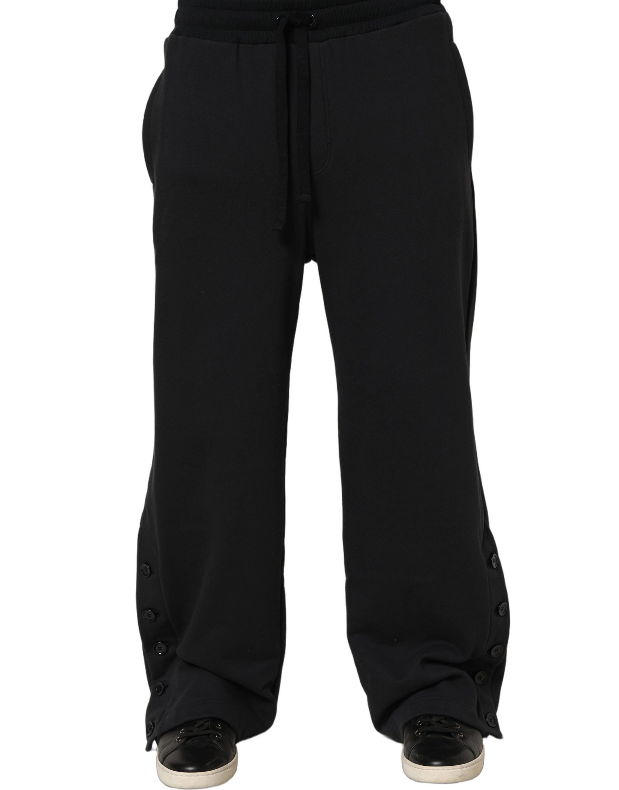 Dolce & Gabbana Schwarze Jogginghose aus Viskose mit Kordelzug für Herren-3