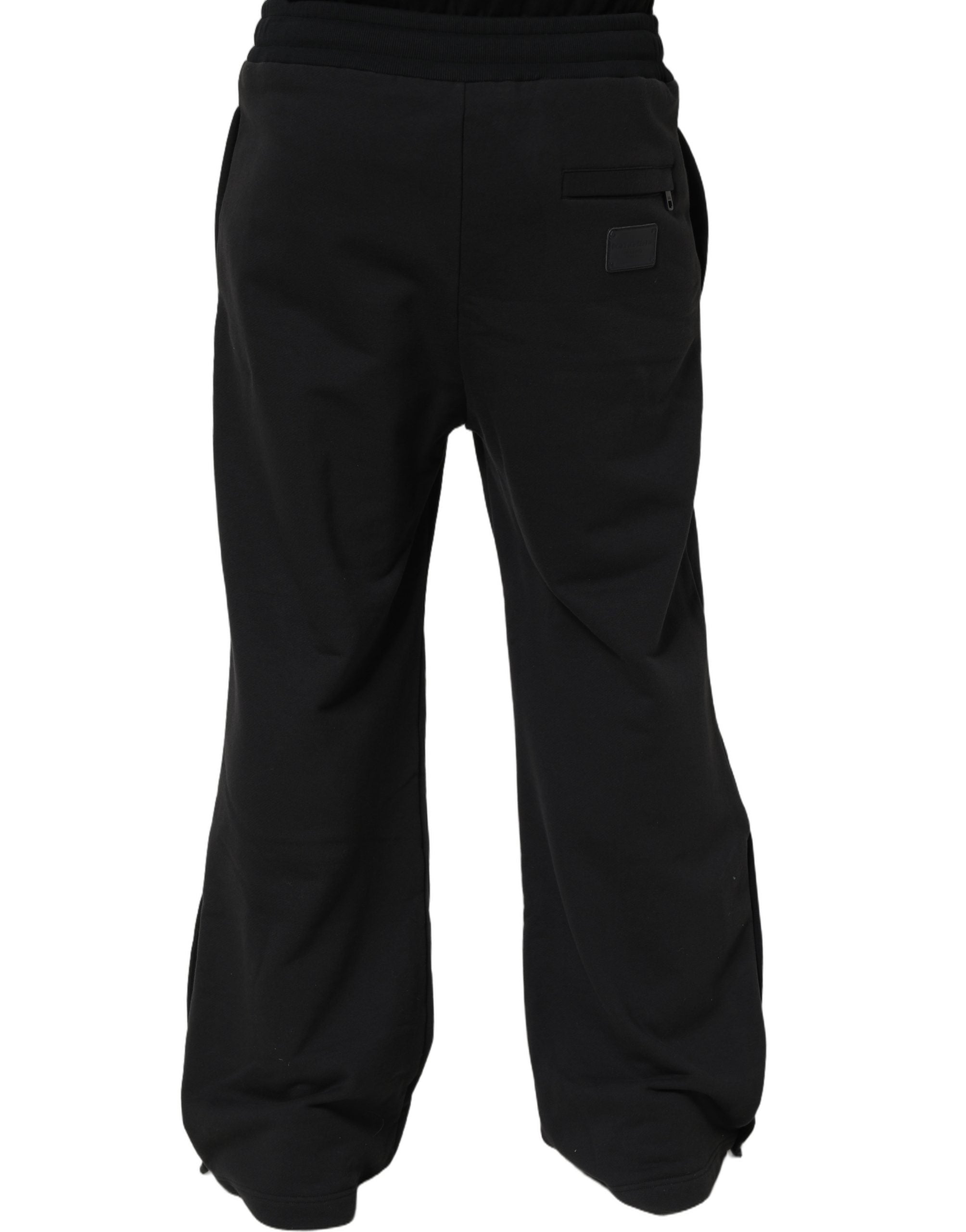 Dolce & Gabbana Schwarze Jogginghose aus Viskose mit Kordelzug für Herren-5