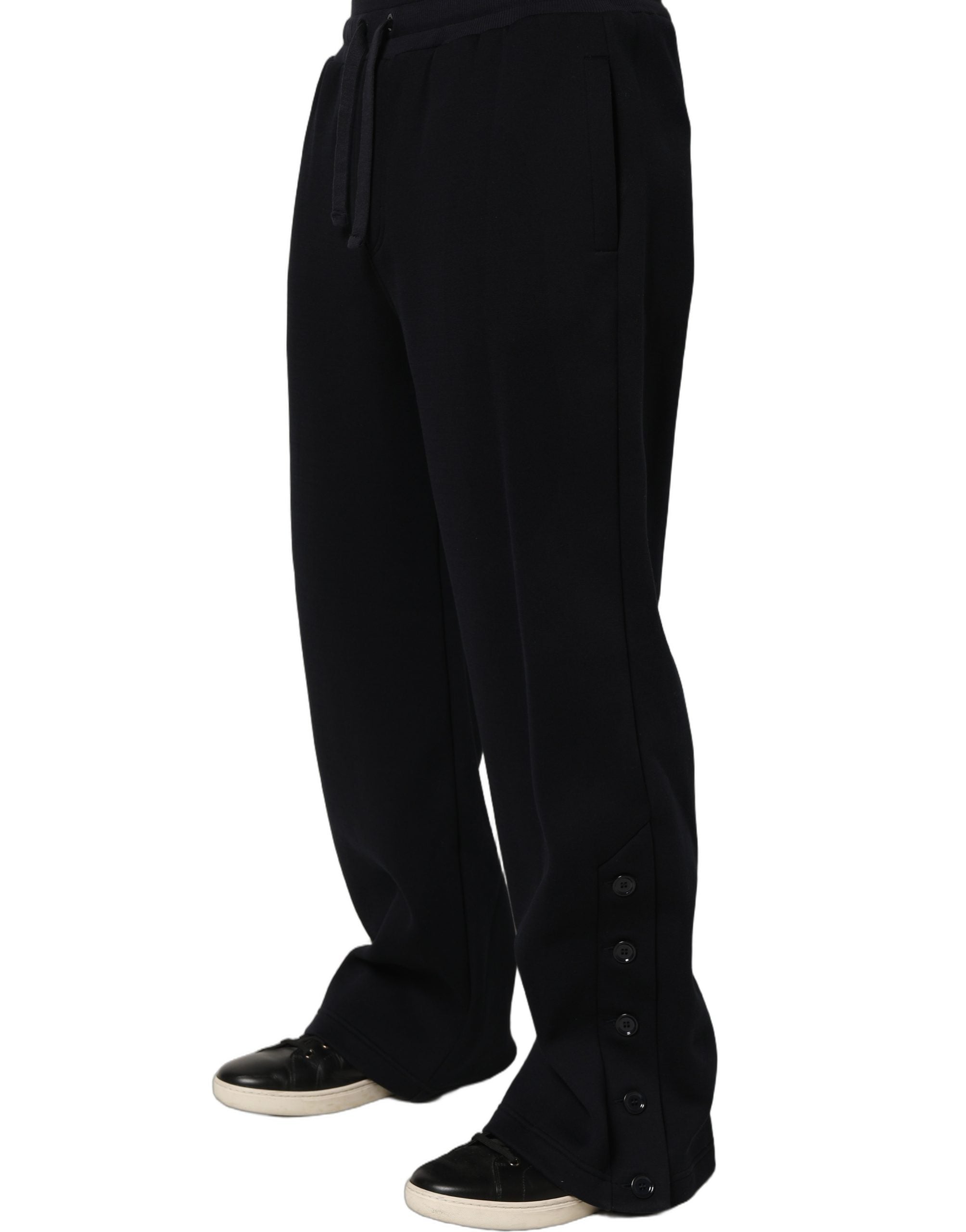 Dolce & Gabbana Schwarze Jogginghose aus Viskose mit Kordelzug für Herren-3