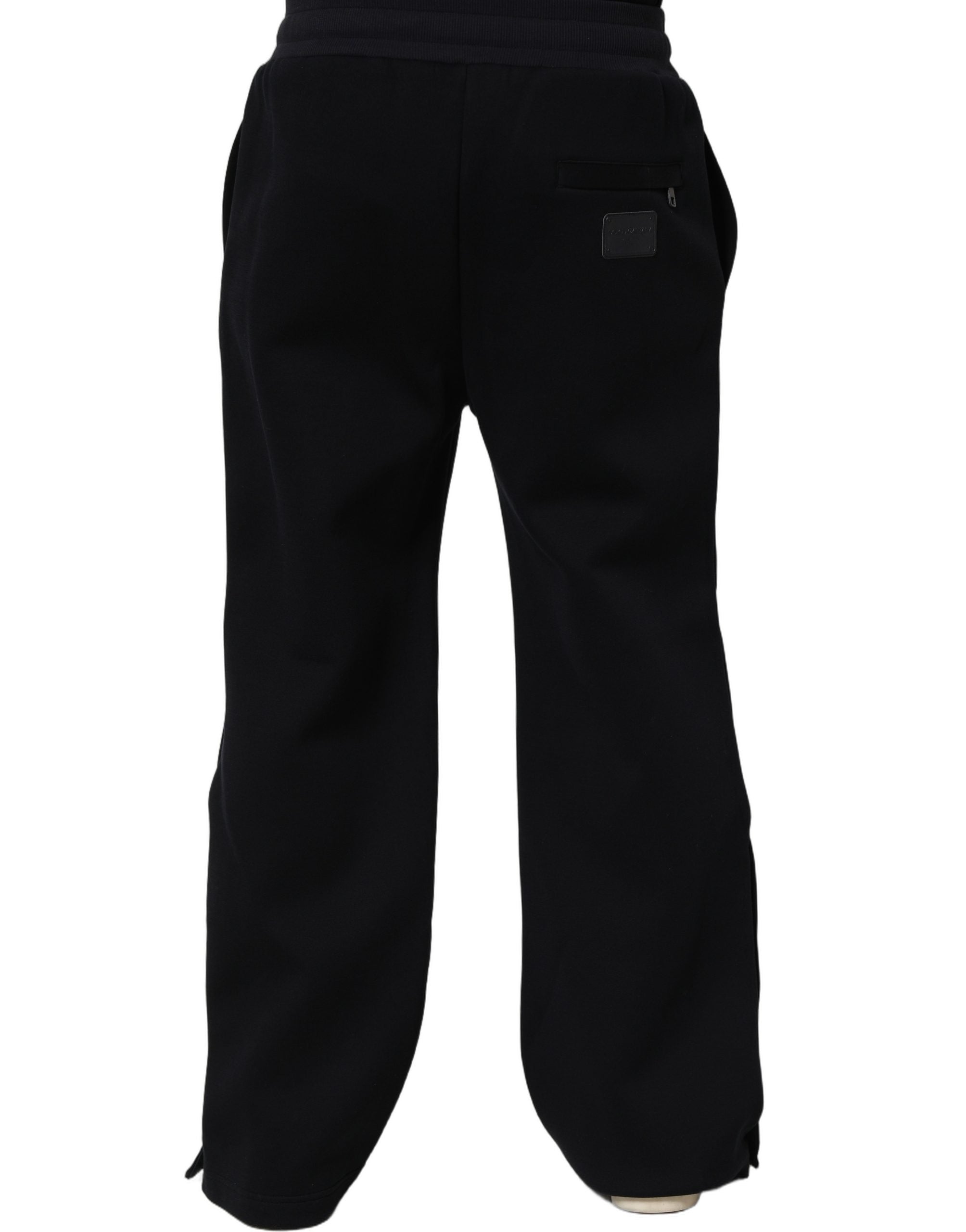 Dolce & Gabbana Schwarze Jogginghose aus Viskose mit Kordelzug für Herren-4