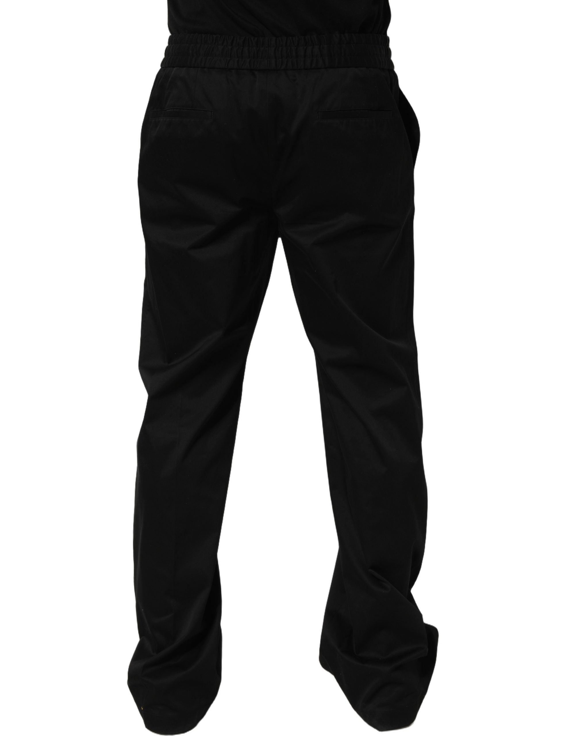 Dolce & Gabbana Schwarze Baumwoll-Jogginghose mit Kordelzug für Herren-5