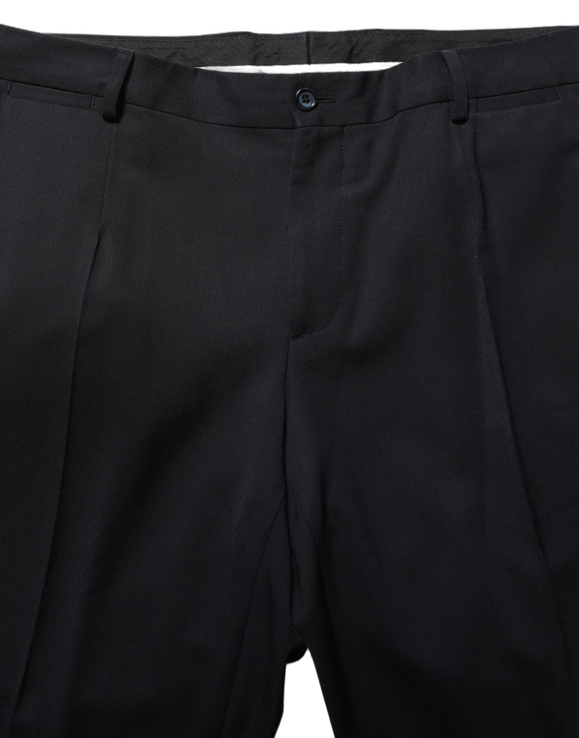 Dolce & Gabbana Schwarzer Wollanzug Slim Fit für Herren, 2-teilig-7