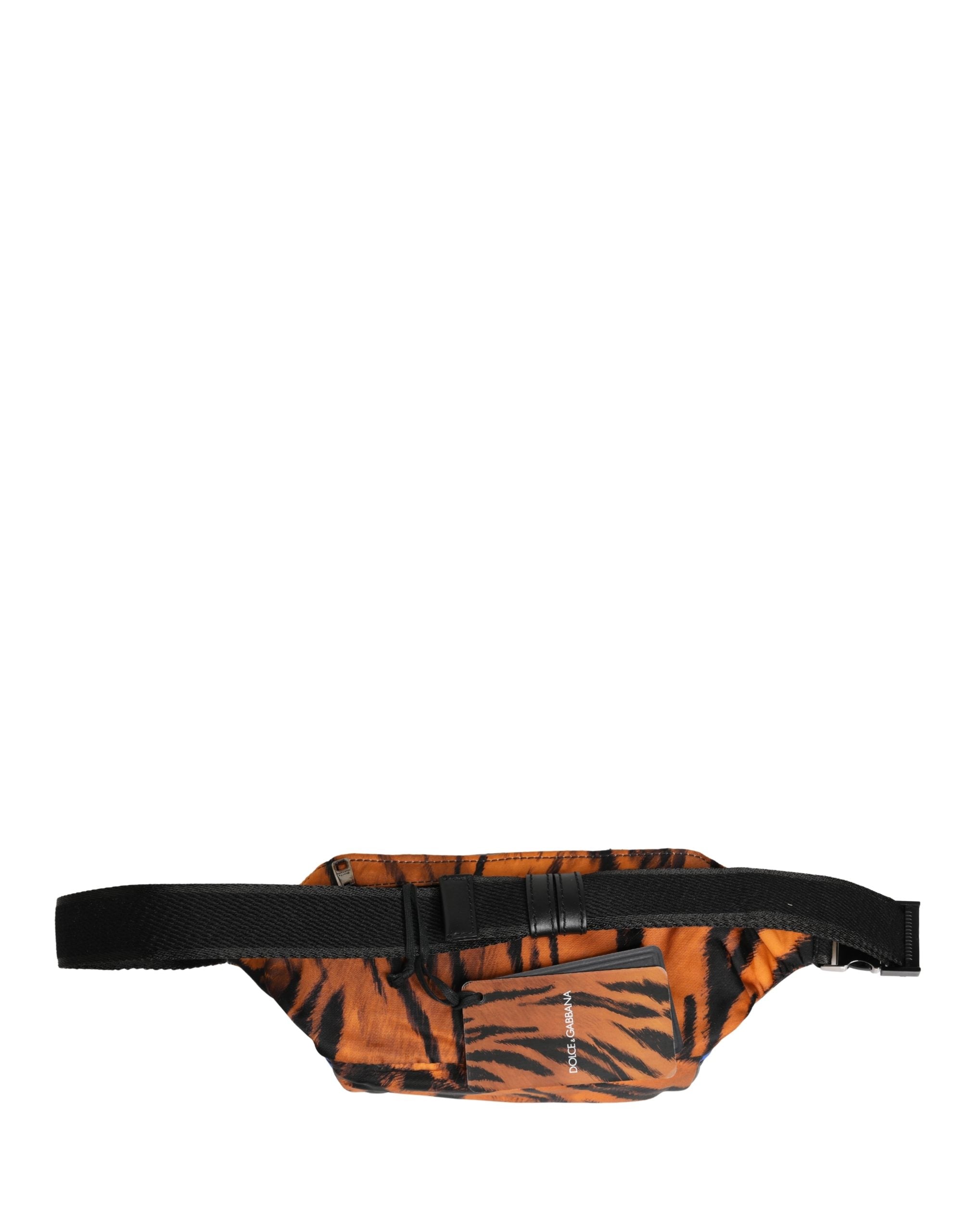 Dolce & Gabbana Braune Bauchtasche aus Nylon mit Tiger-Print für Herren-6
