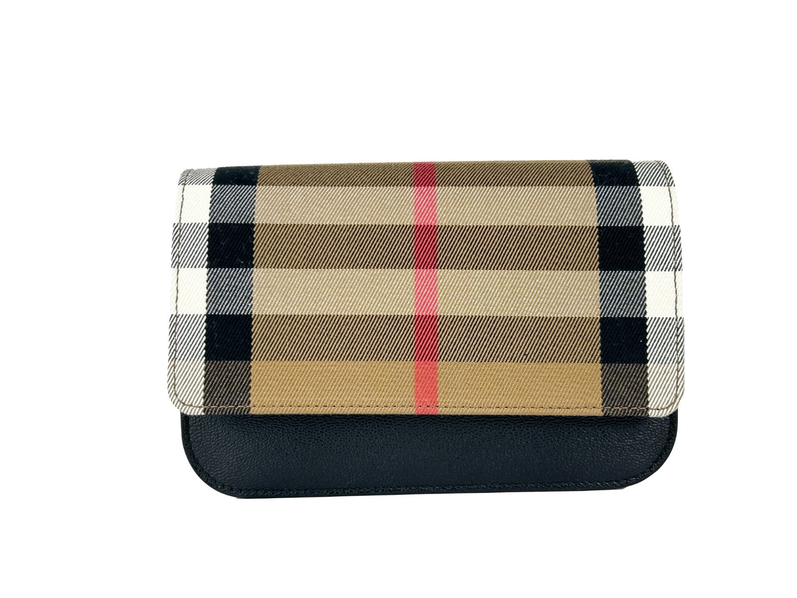 Burberry Small Leather Madison Crossbody Check Bag-1