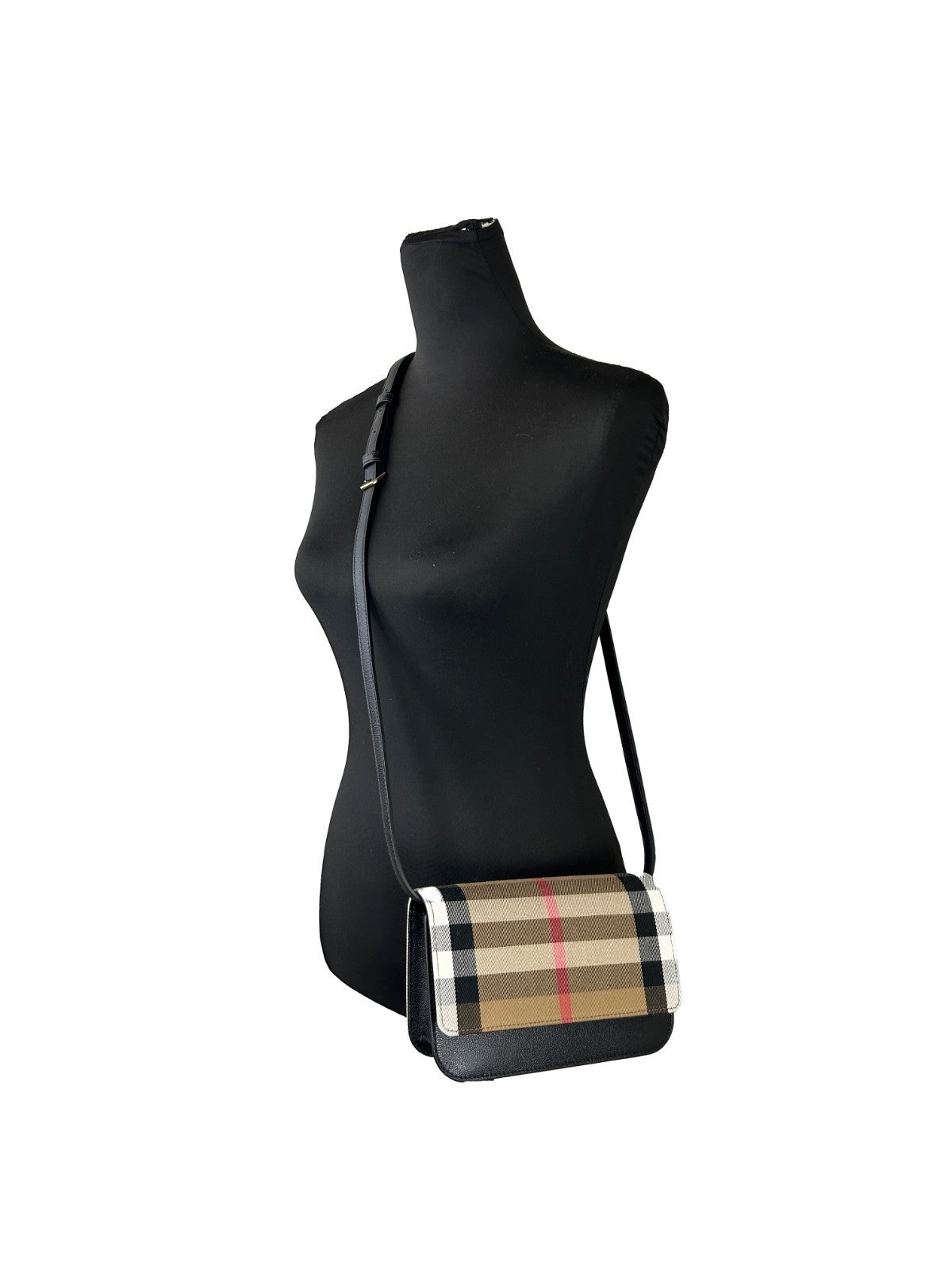 Burberry Small Leather Madison Crossbody Check Bag-4