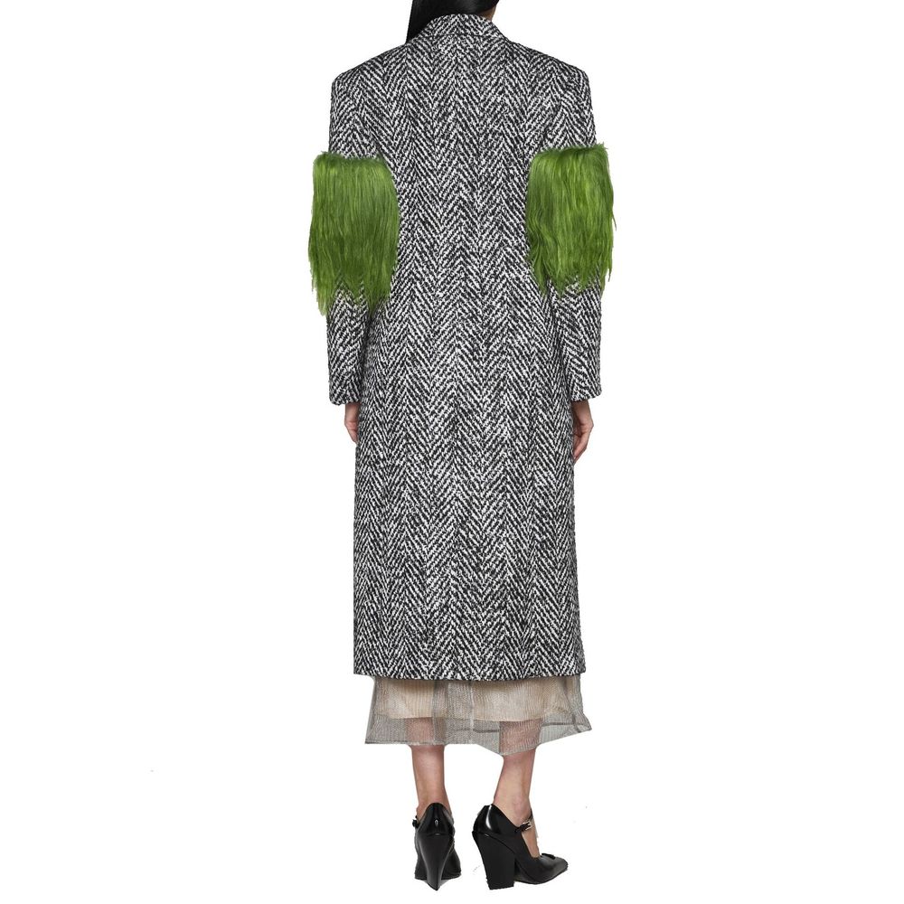 Prada Grauer Wollmantel-3
