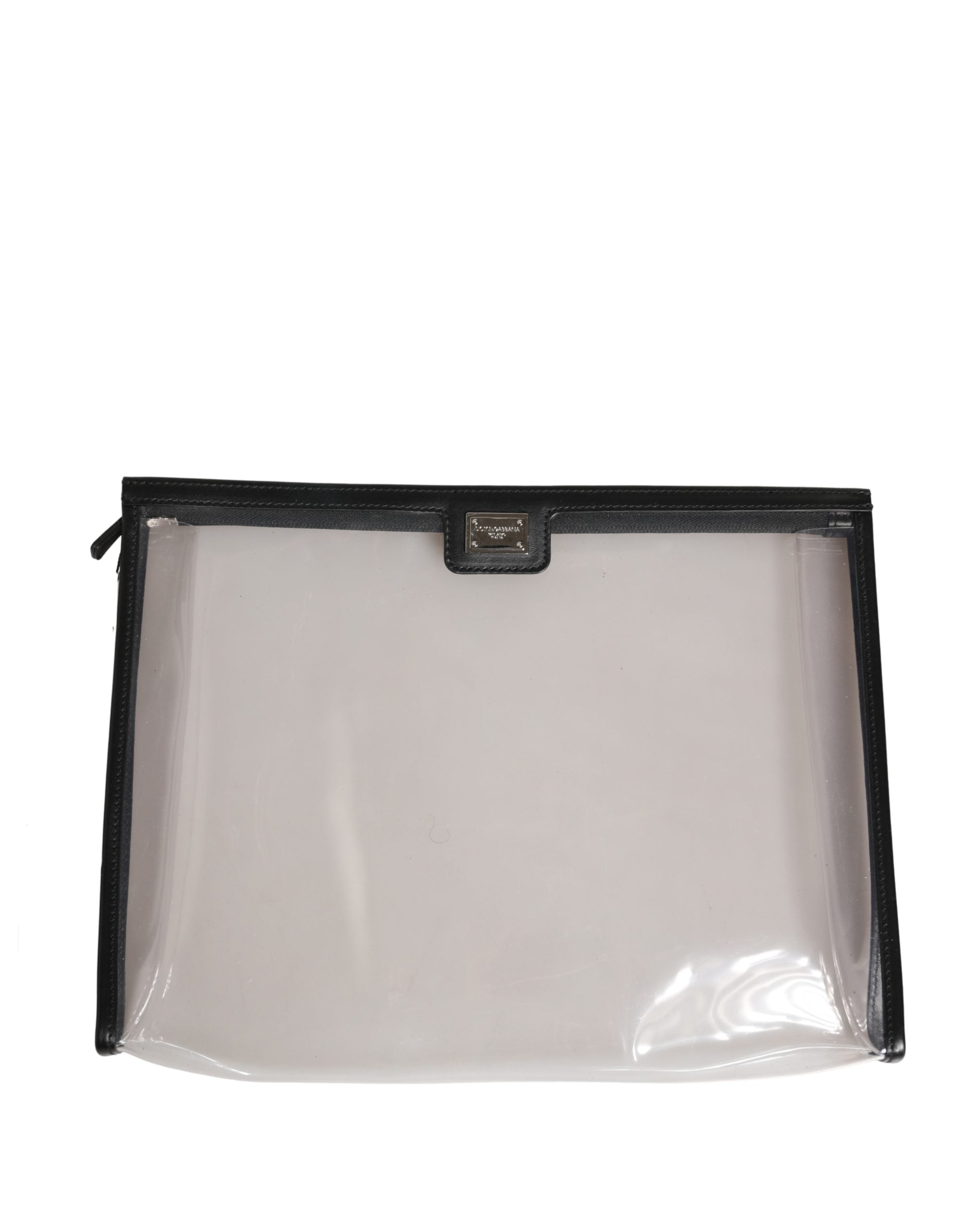 Dolce & Gabbana Transparente PVC Clutch Geldbörse mit Logo-Plakette-2