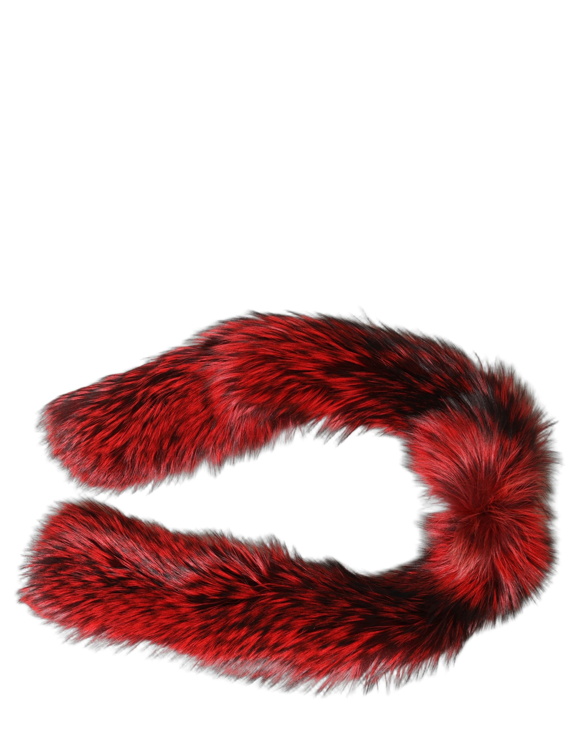 Dolce & Gabbana Echtpelz-Kragen aus rotem Fuchsfell – Winterwärmer-3