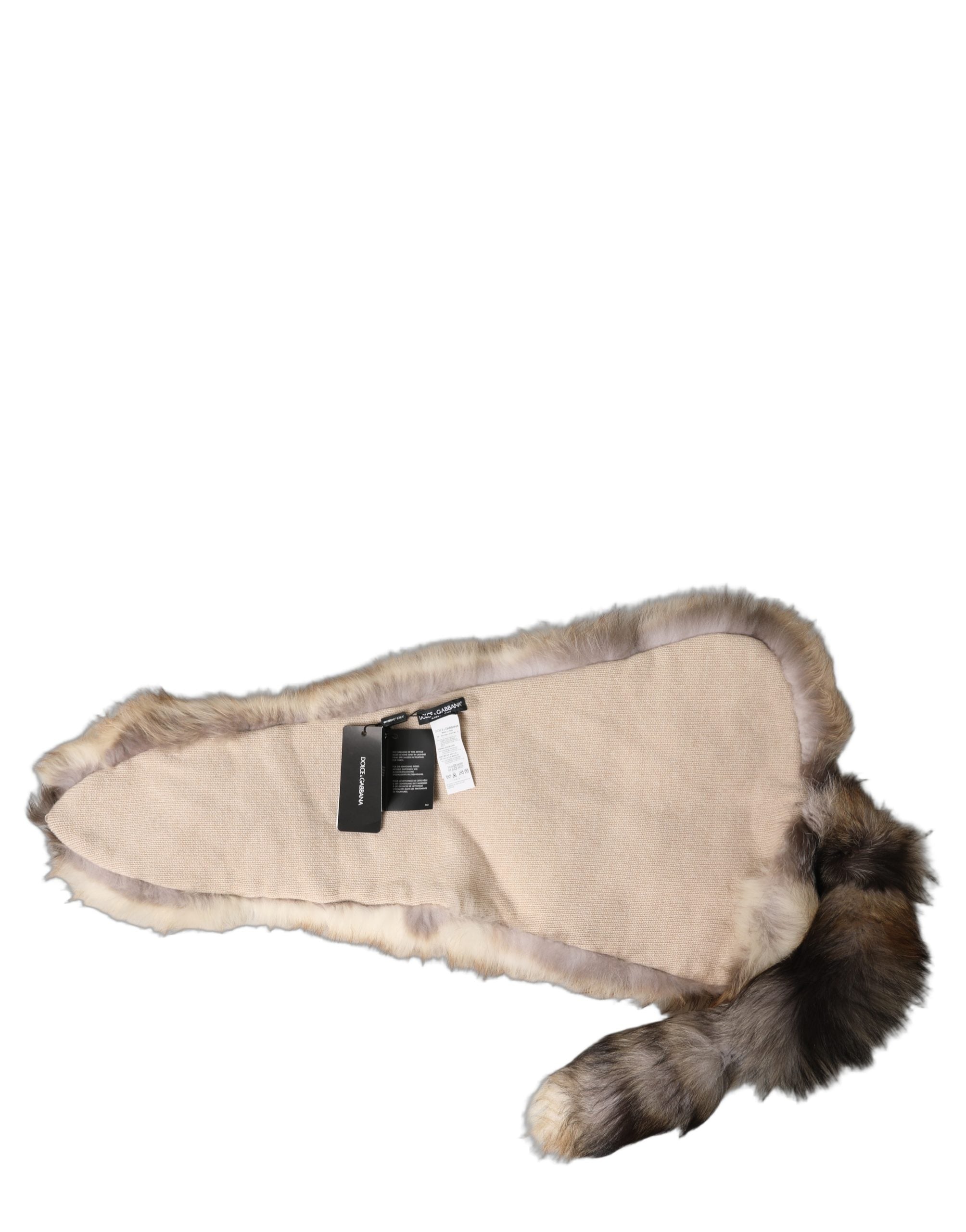 Dolce & Gabbana Brauner Frostfuchs Pelz Halswärmer Winterschal-1