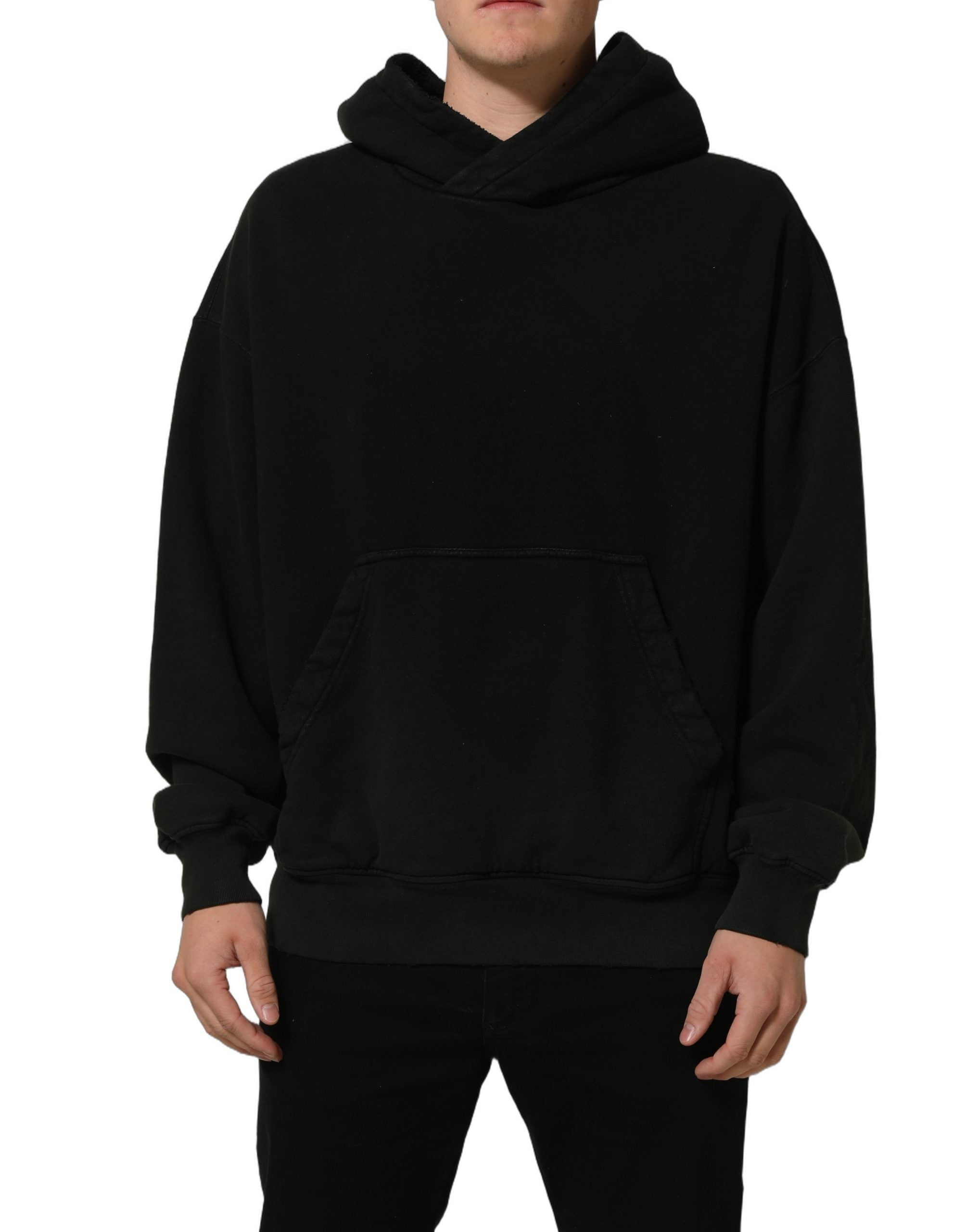Dolce & Gabbana Schwarzer Kapuzenpullover aus Baumwolle für Herren-2