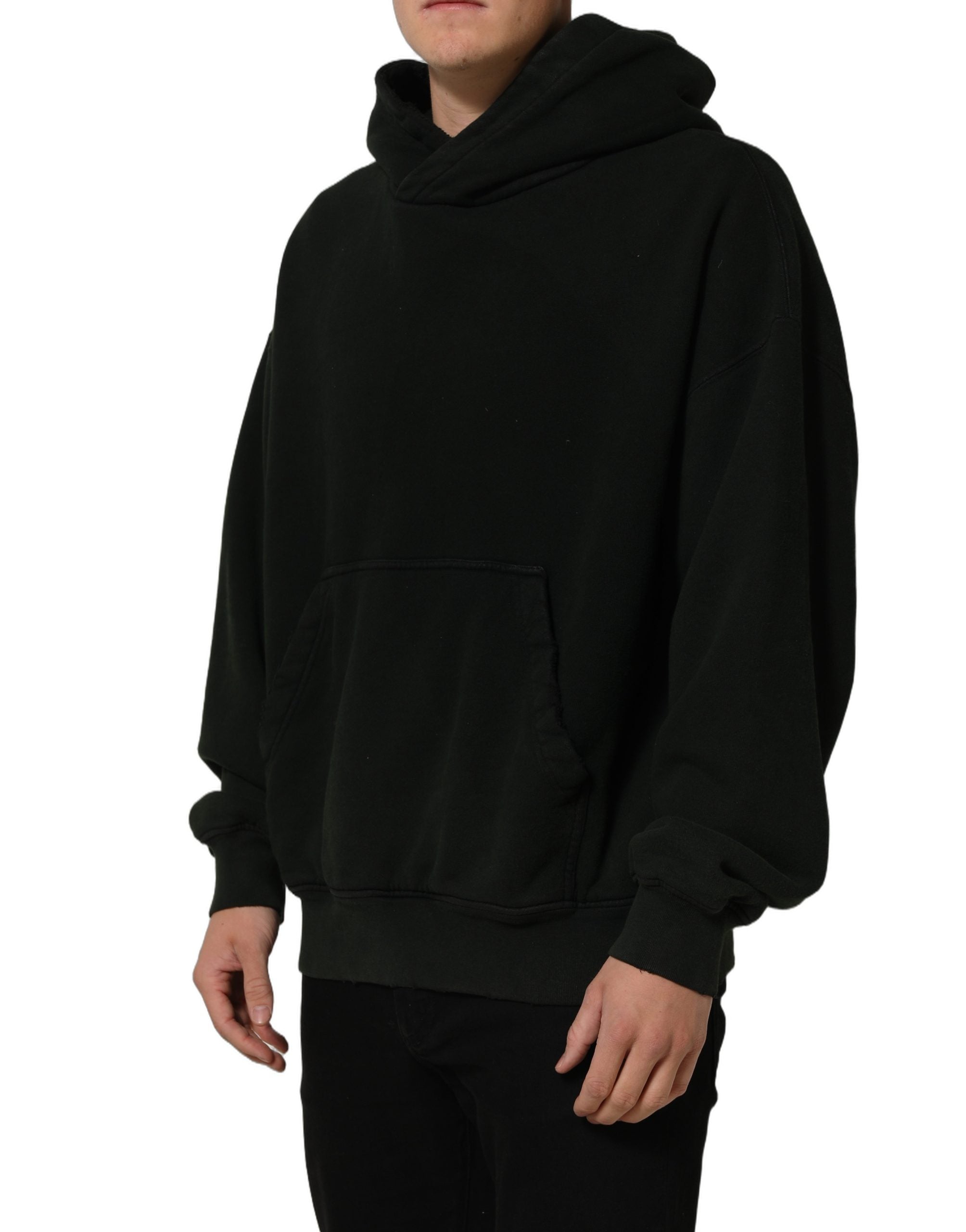Dolce & Gabbana Schwarzer Kapuzenpullover aus Baumwolle für Herren-4