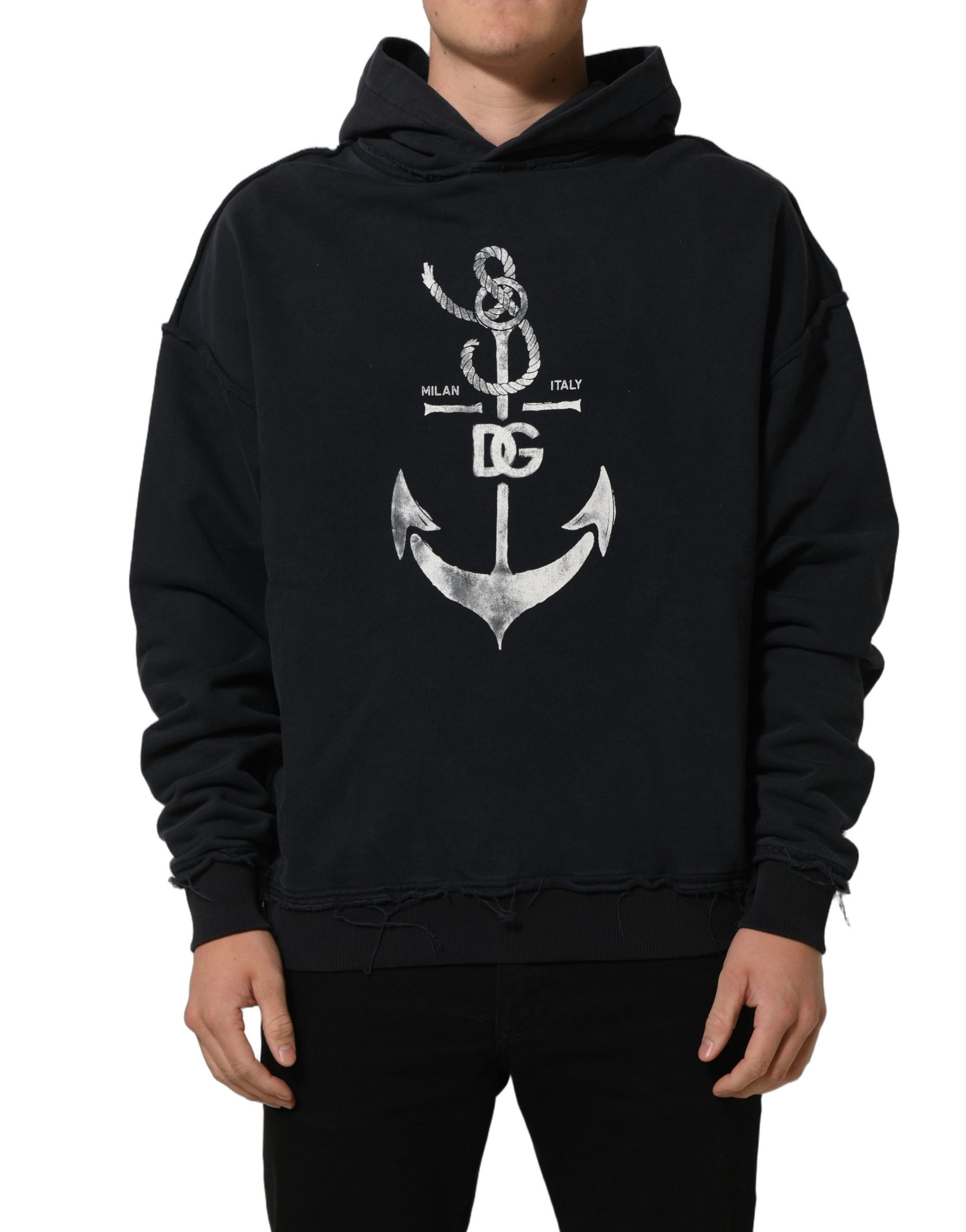 Dolce & Gabbana Kapuzenpullover mit schwarzem Anker-Print-2
