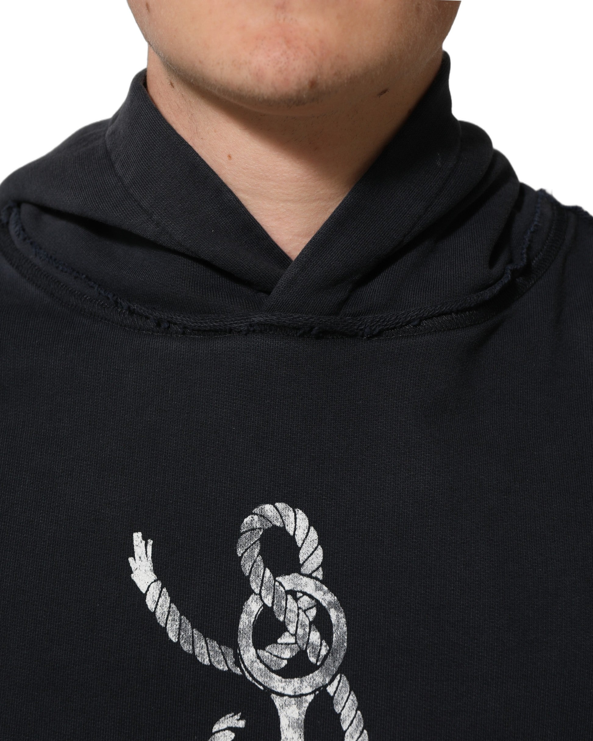 Dolce & Gabbana Kapuzenpullover mit schwarzem Anker-Print-6