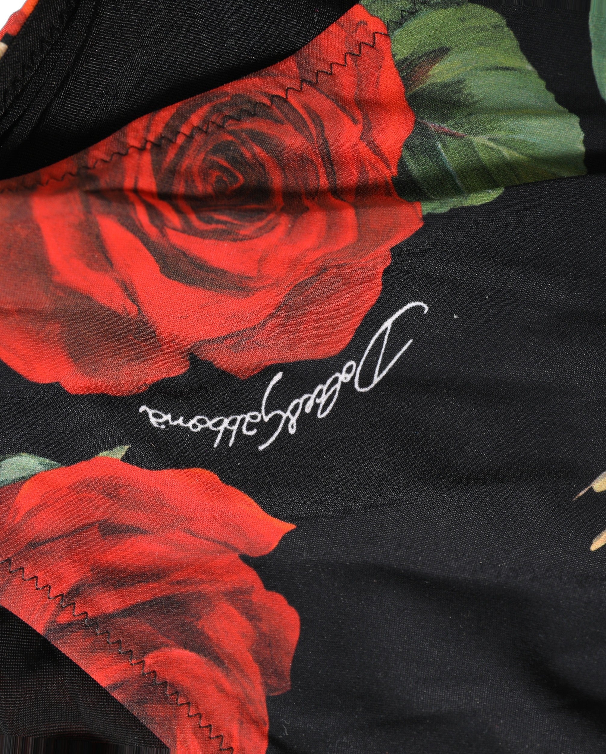 Dolce & Gabbana Einteiliger Badeanzug mit schwarzem Blumenprint-4