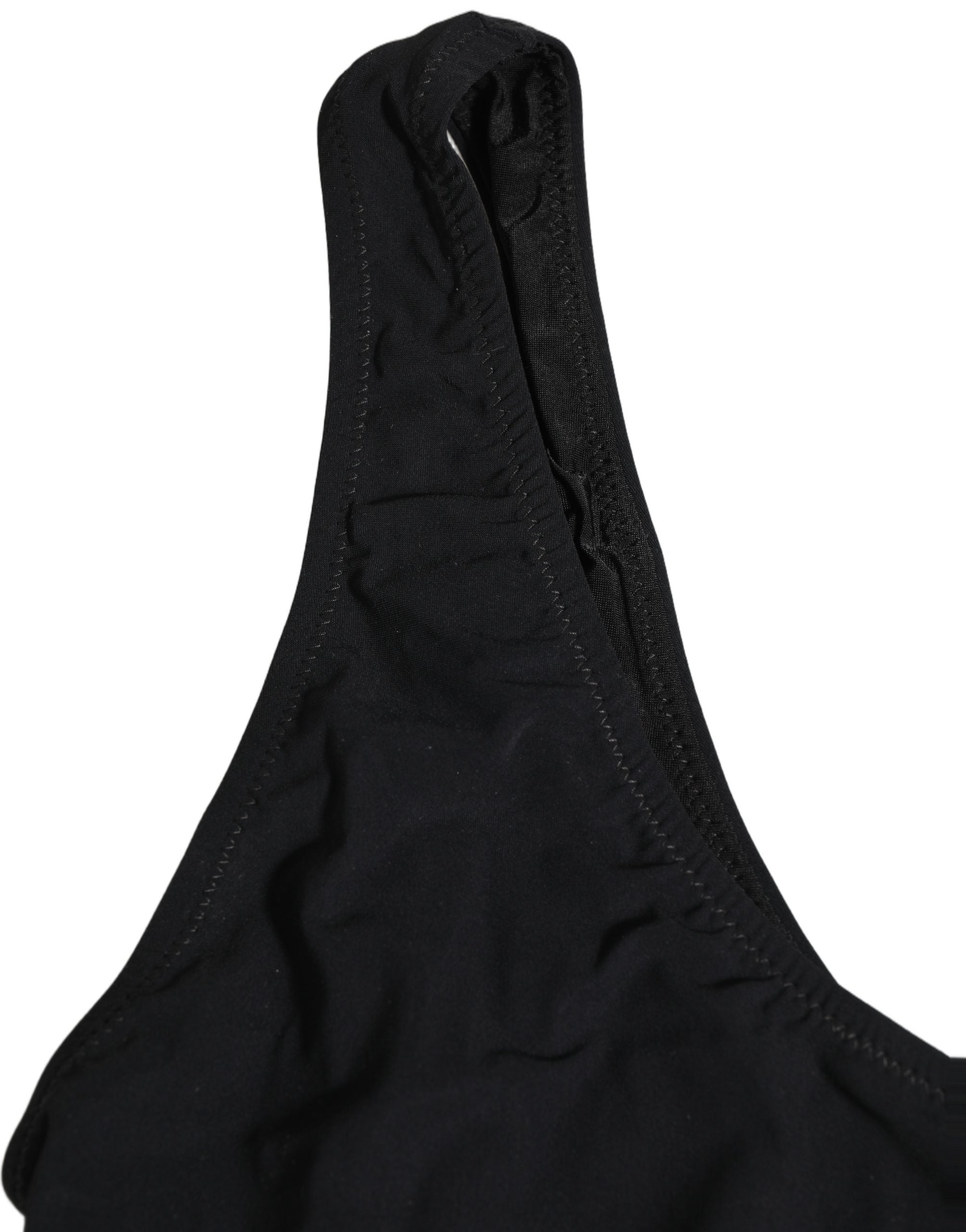Dolce & Gabbana Schwarzer Badeanzug mit Cut-Out und Logo-5