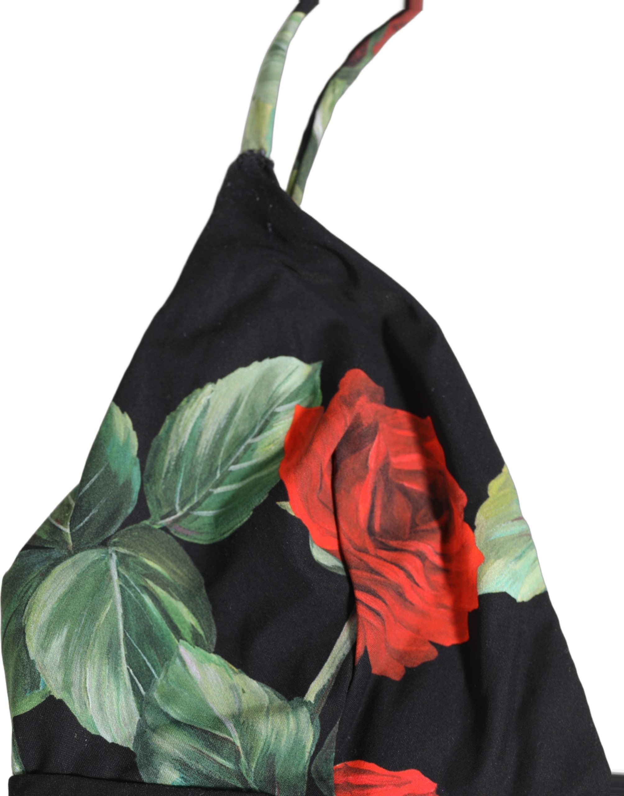 Dolce & Gabbana Einteiliger Badeanzug mit schwarzem Blumenprint-1