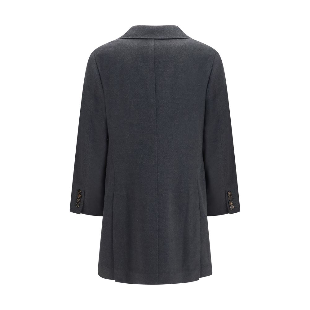 Brunello Cucinelli Grauer Kaschmir-Mantel-2