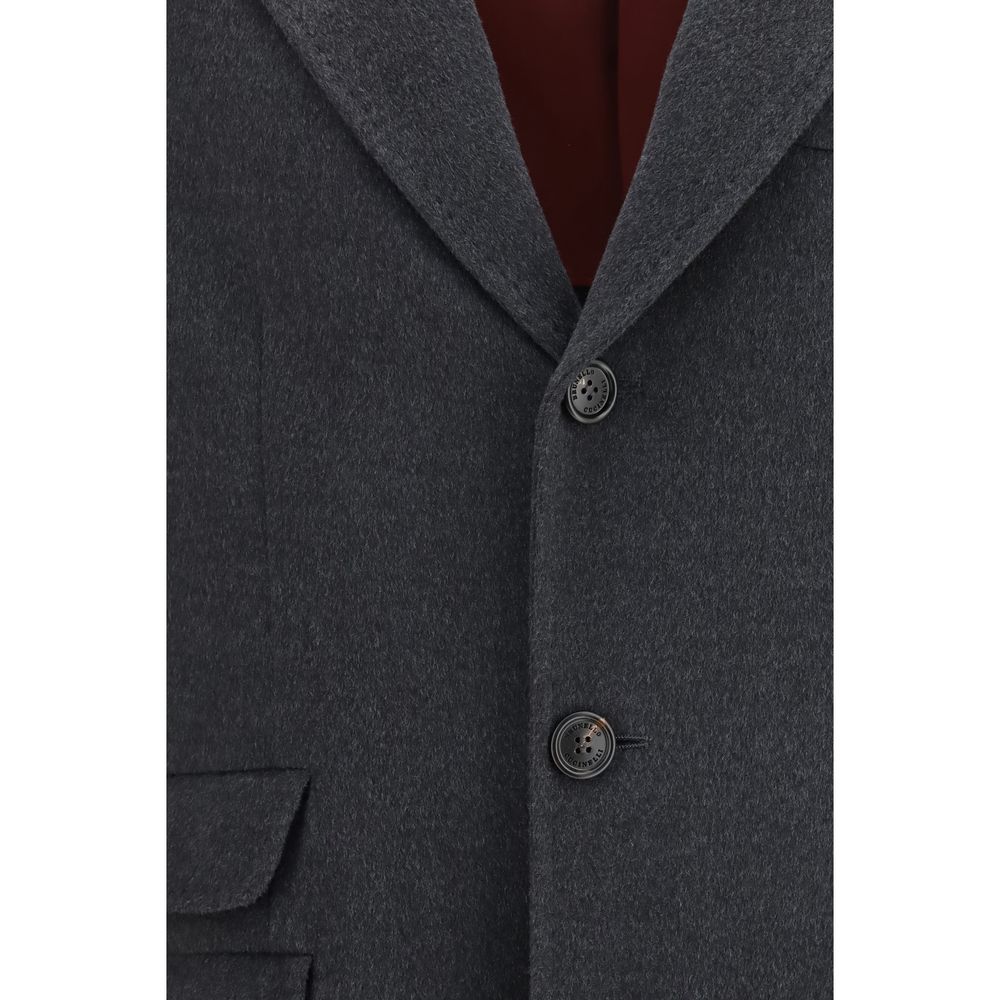 Brunello Cucinelli Grauer Kaschmir-Mantel-3